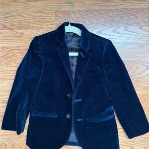 J.CREW navy Blue Kids Velvet Blazer